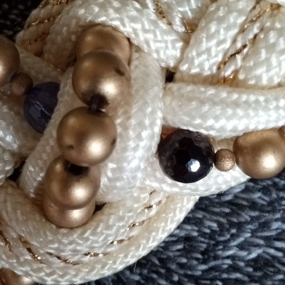 Vintage twisted rope and bead belt